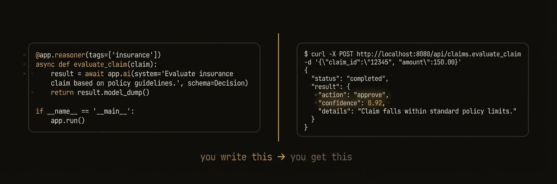 Code to API — write a function, get a production endpoint